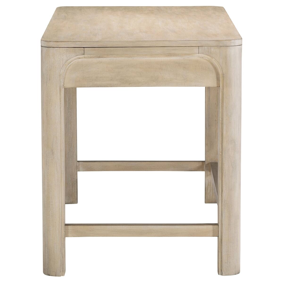 Alt View 1. Loheer - Loheer Makeup Vanity Table, Weathered Mango Finish, Two Felt-Lined Drawers - Weathered Mango.