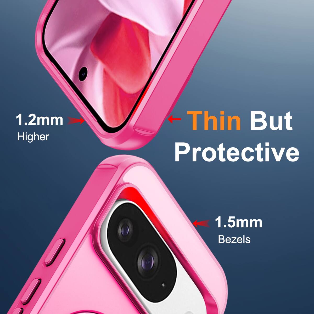 1.2mm Higher  
Thin But Protective  
1.5mm Bezels