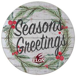 Jardine - Elon Phoenix 20'' x 20'' Season's Greetings Circle - White
