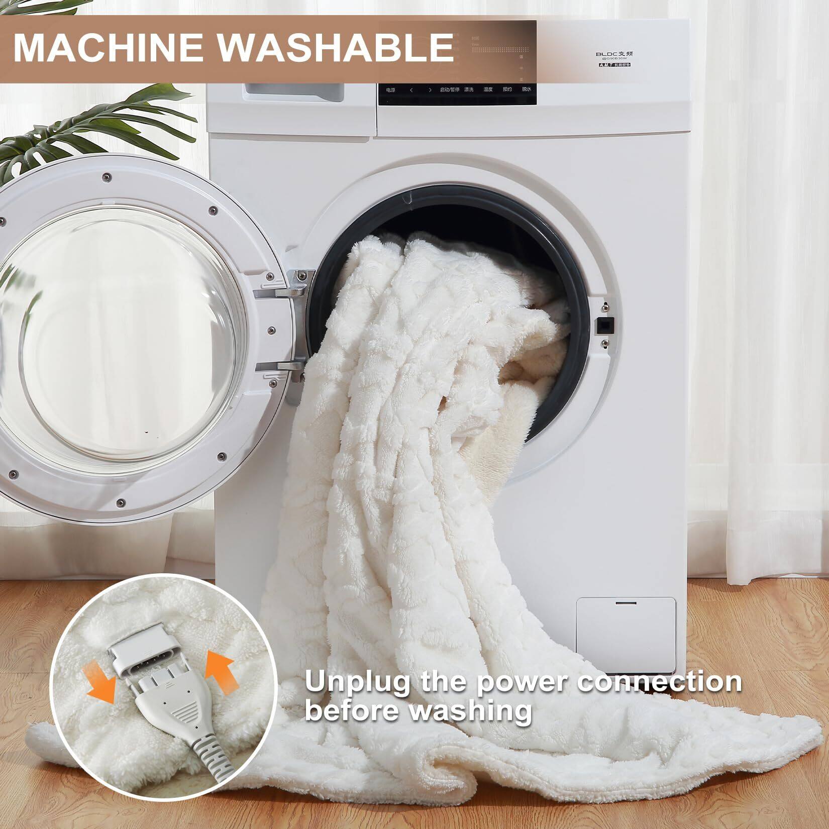 MACHINE WASHABLE

Unplug the power connection before washing