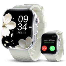 STA - Smart Watch, IP68 Waterproof, 1.84" Display, Bluetooth Calling, 180+ Sports Modes, Fitness Tracker for Men Women - Silver - (2025)