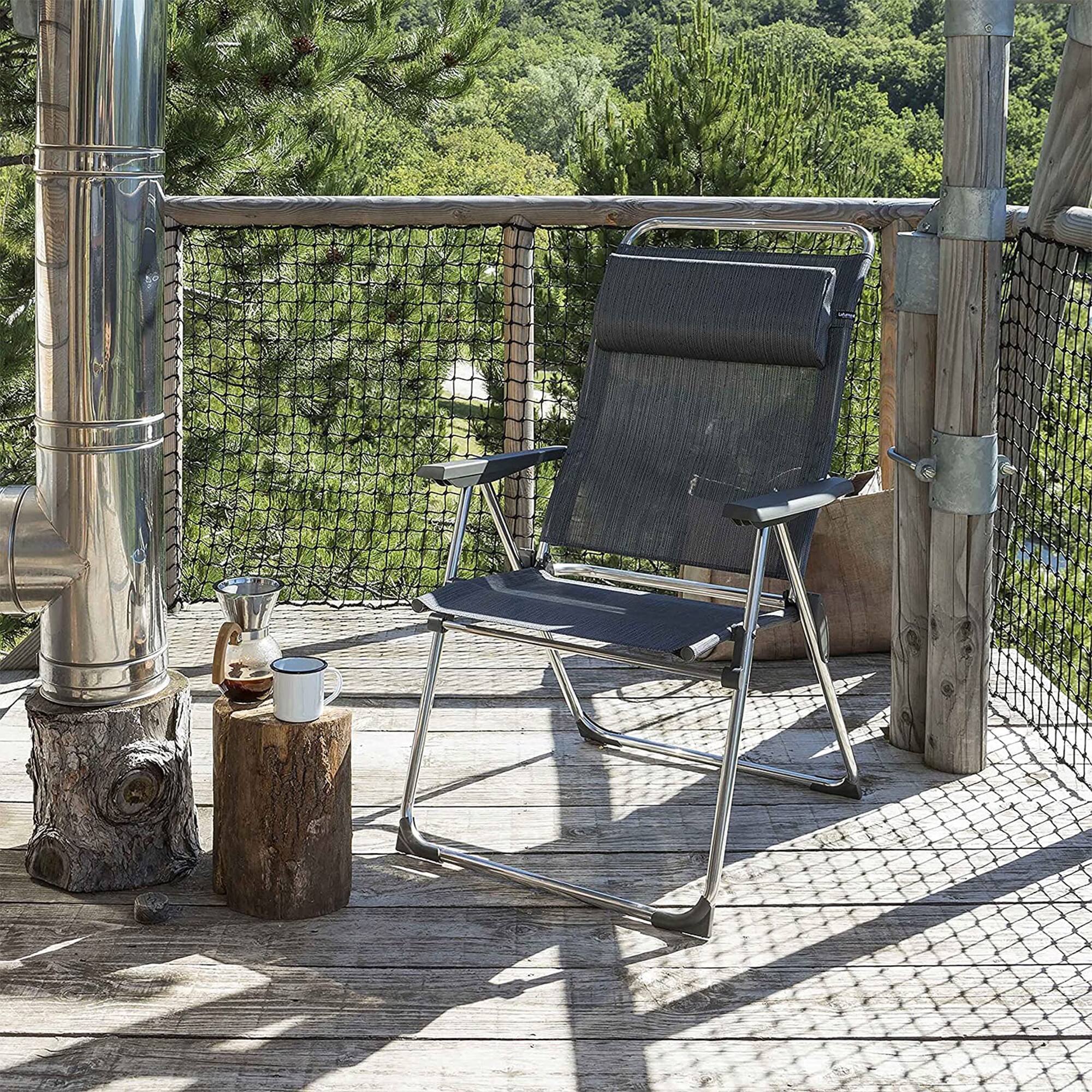Alt View 2. Lafuma - Lafuma Alu Cham Batyline Folding Outdoor Camping Patio Mesh Sling Chair, Siegle - Seigle.