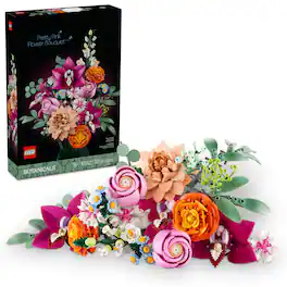 LEGO - Botanicals Pretty Pink Flower Bouquet for Home Décor 10342