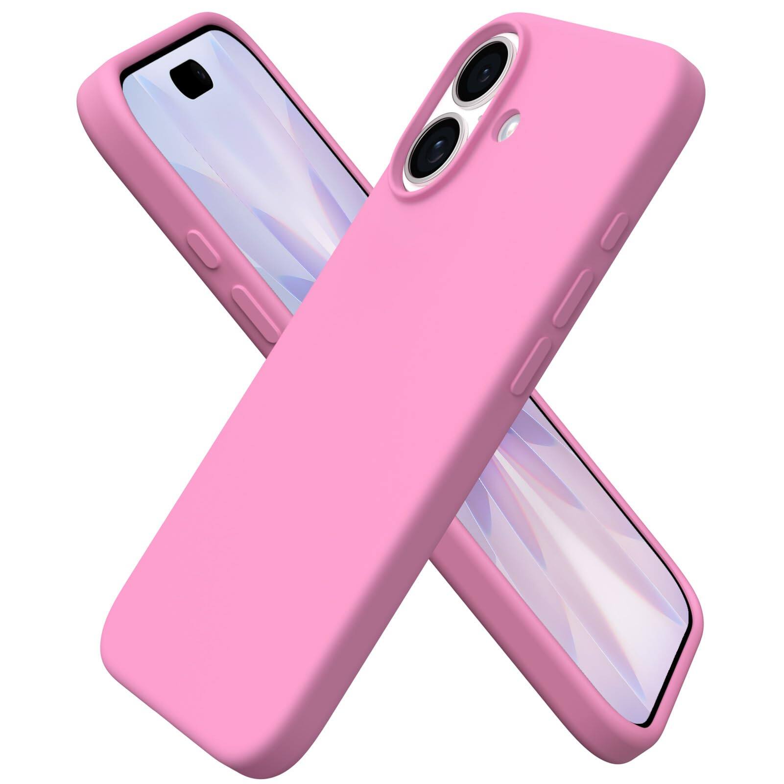 Front. Ornarto - ORNARTO Designed for iPhone 17 Case 6.3", Liquid Silicone Soft Gel Rubber Shockproof Protective Case-Honeydew Pink - Honeydew Pink.