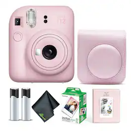 Fujifilm - Instax Mini 12 Instant Film Camera with Instant Film - Blossom Pink