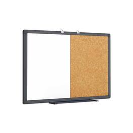 HOMLUX - Combination Bulletin Boards & Bulletin Cork Board 24 x 18 Whiteboard Magnetic, Combo Dry Erase Board - Black
