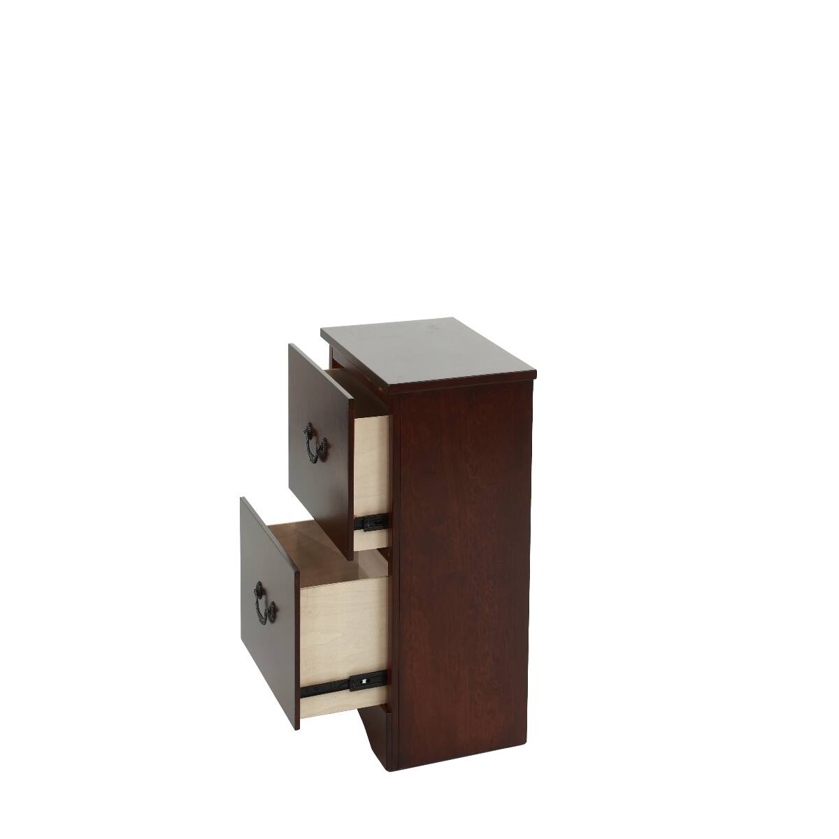 Loheer Finish Nightstand, Two Drawer Bedside Table with Storage, Twenty ...
