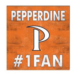 Jardine - Pepperdine Waves 10" x 10" #1 Fan Plaque - Navy