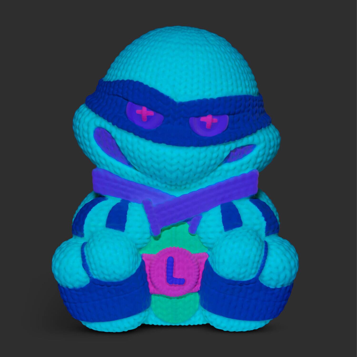 Alt View 4. Handmade by Robots - Teenage Mutant Ninja Turtles (TMNT) - Leonardo Blacklight Limited Edition Vinyl Figure   - COLLECTIBLES - Multicolor.