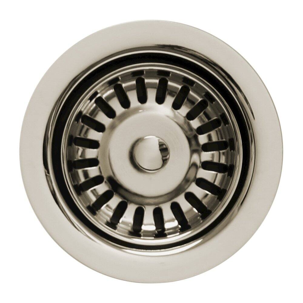 Front. Whitehaus - 3 1/2" Basket strainer - Silver.