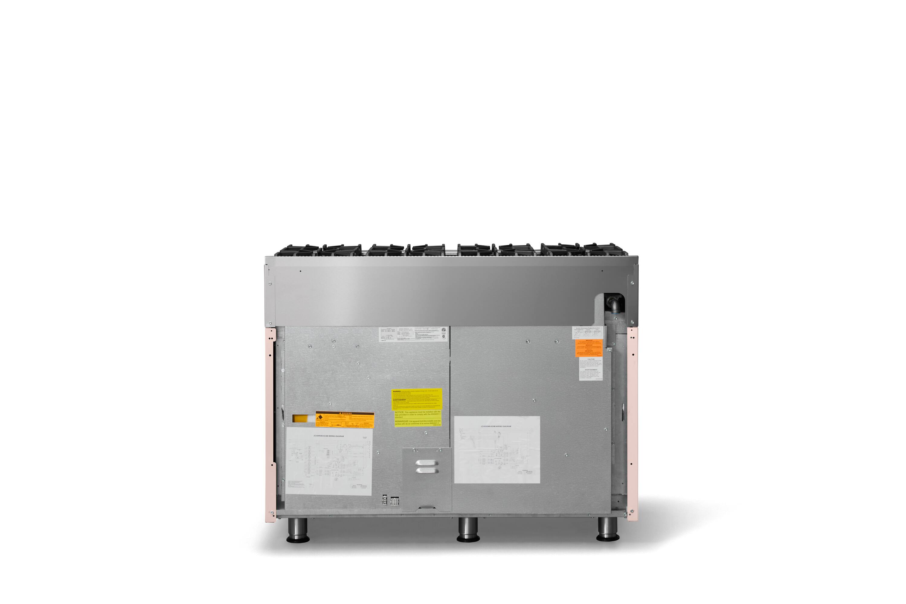 Back. Viking - 5-Series Gas Open Burner Range - Blush.