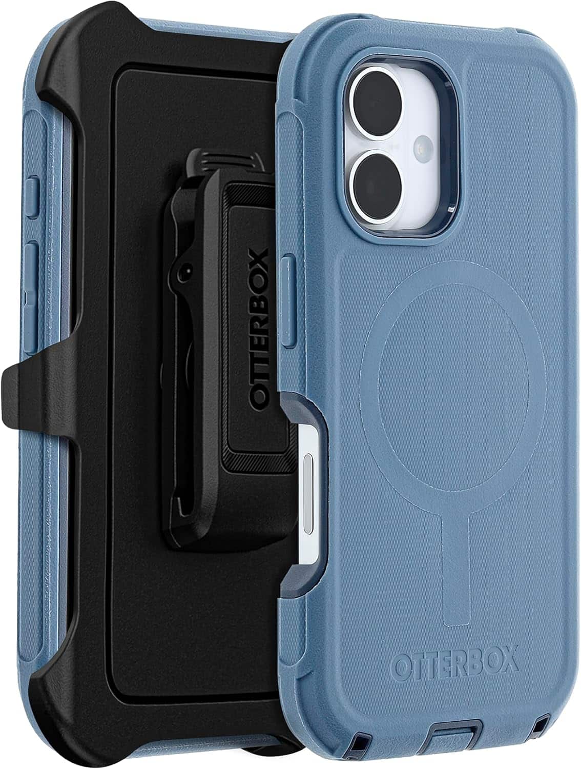 OtterBox - iPhone 16 (Only) - Defender Series Case - Holster Clip Included - Built-in Magnets - Rugged & Durable - Baby Blue Jeans (Blue) price history on PriceWatchPro