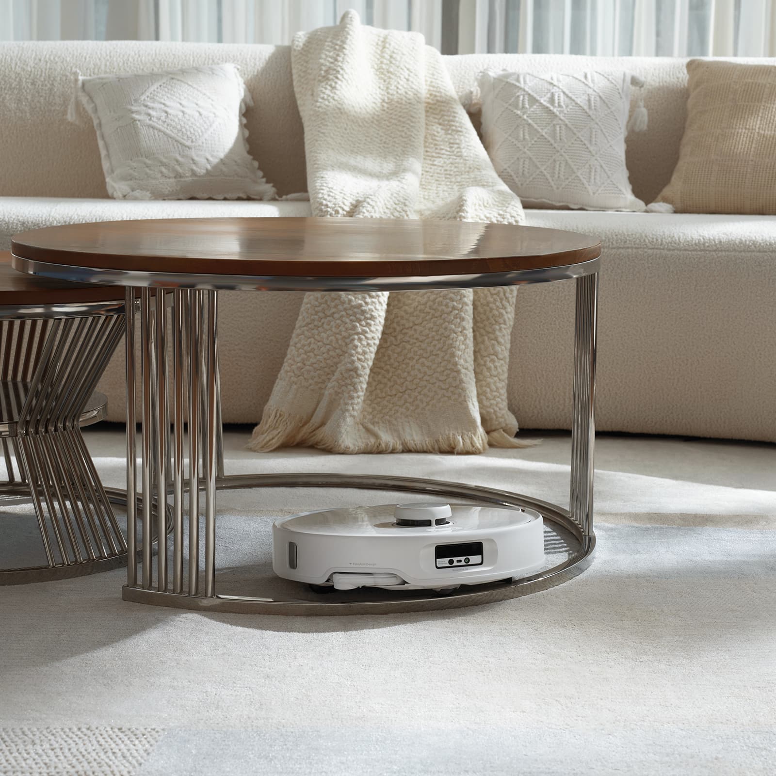 Alt View 17. Roborock - Qrevo Curv Wi-Fi Connected Robot Vacuum and Mop with Dual Anti-Tangle System and 18,500 Pa Suction Power - White.