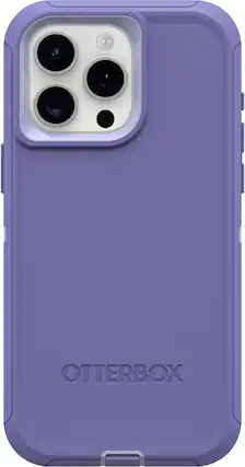 Front. OtterBox - OtterBox - Defender Series Hard Shell For Apple iPhone 15 Pro Max - Mountain Majesty (Purple) - Mountain Majesty (Purple).