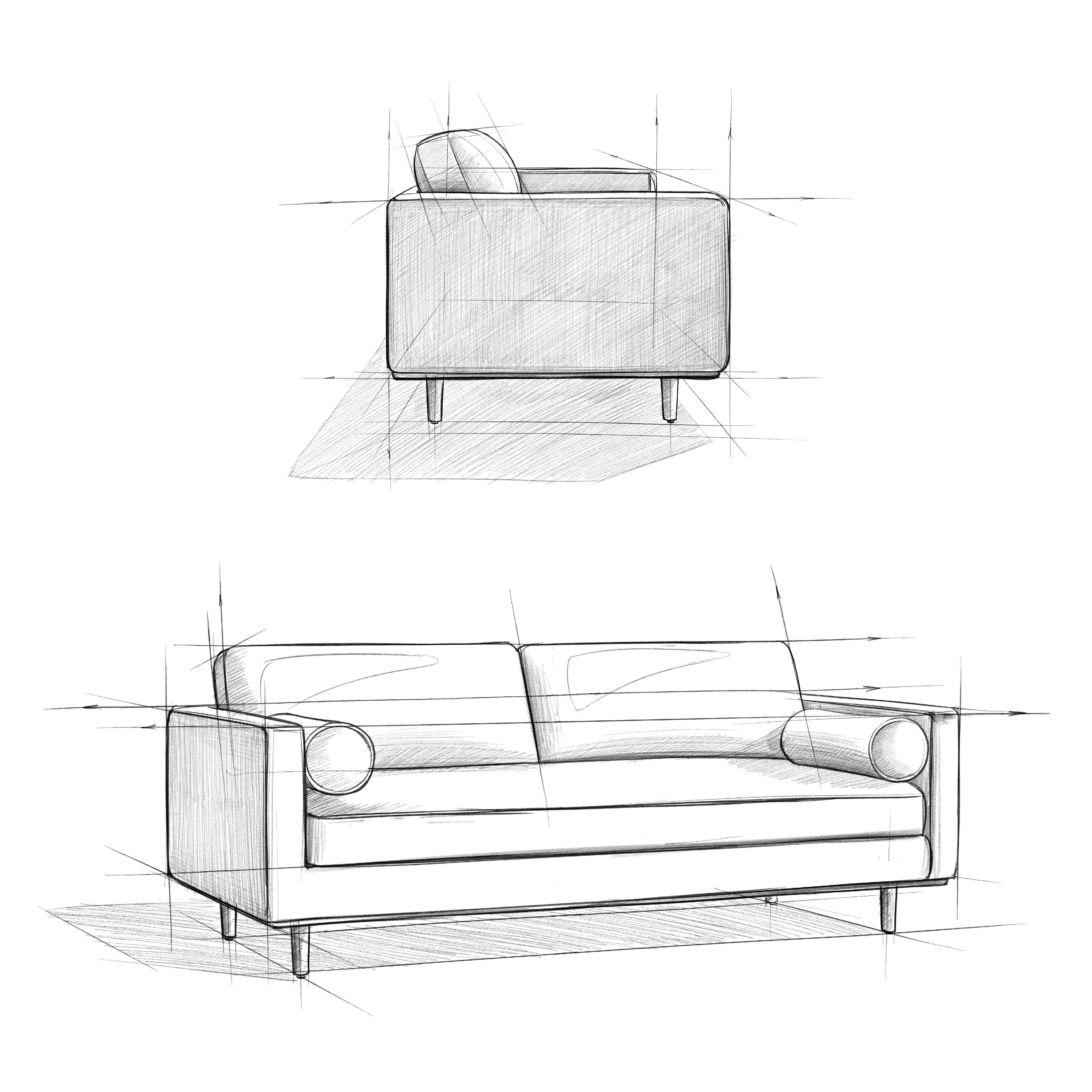 Alt View 9. Simpli Home - Morrison 89 inch Wide Mid-Century Modern Sofa in Charcoal Grey Woven-Blend Fabric - Charcoal Grey.