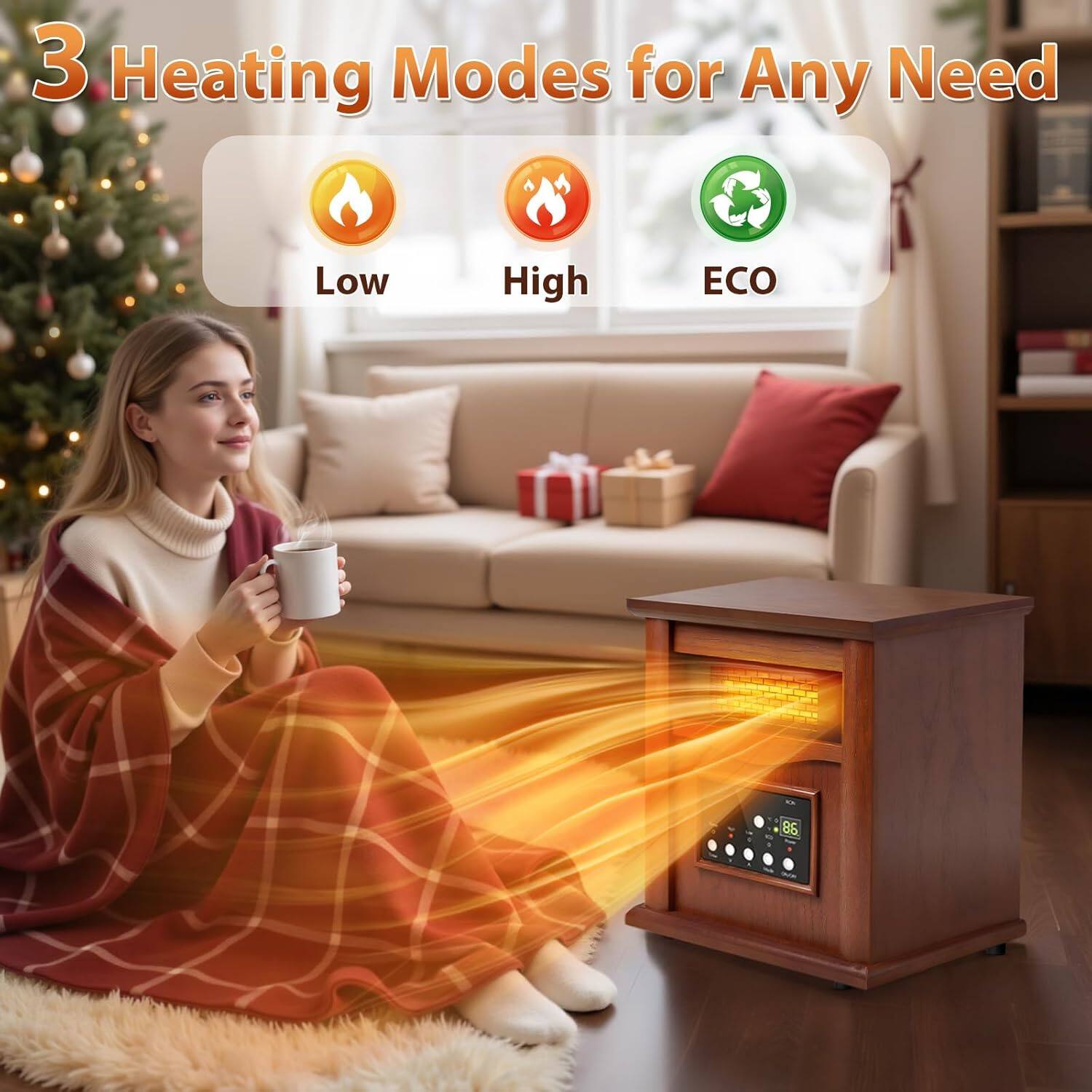3 Heating Modes for Any Need  
Low  
High  
ECO