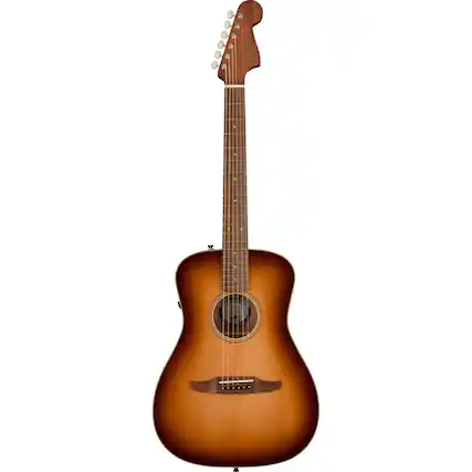 Front. Fender - Fender Malibu Classic Acoustic Electric Guitar, Pau Ferro Fingerboard, Aged Cherry Burst.