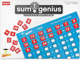 Amber Sporting Goods - Sum Genius Math Board Game – Fun Educational Puzzle for Ages 7+, Boosts Logic & Math Skills