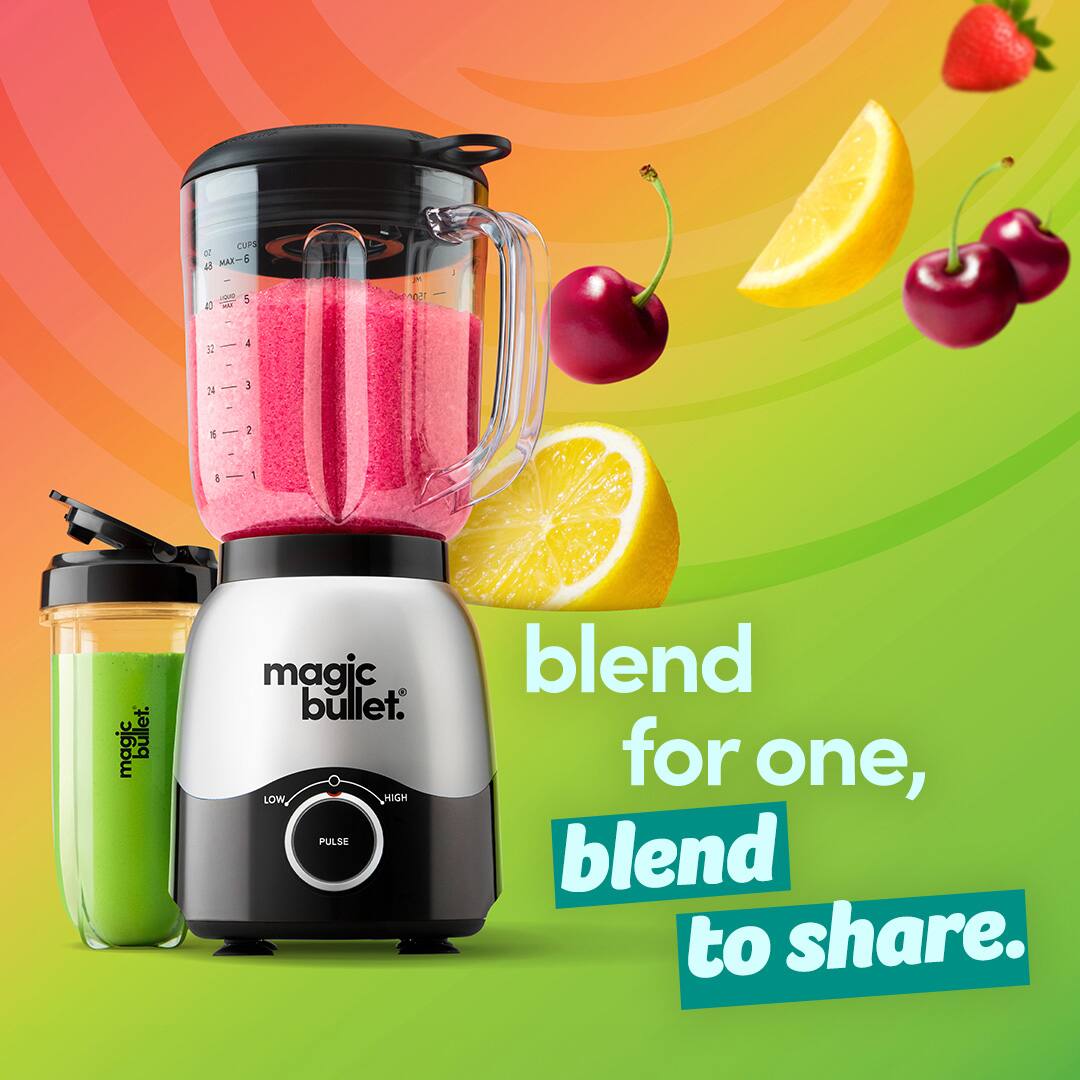 Magic Bullet Combo Blender 600W with 48oz Pitcher & 16oz To Go Cup