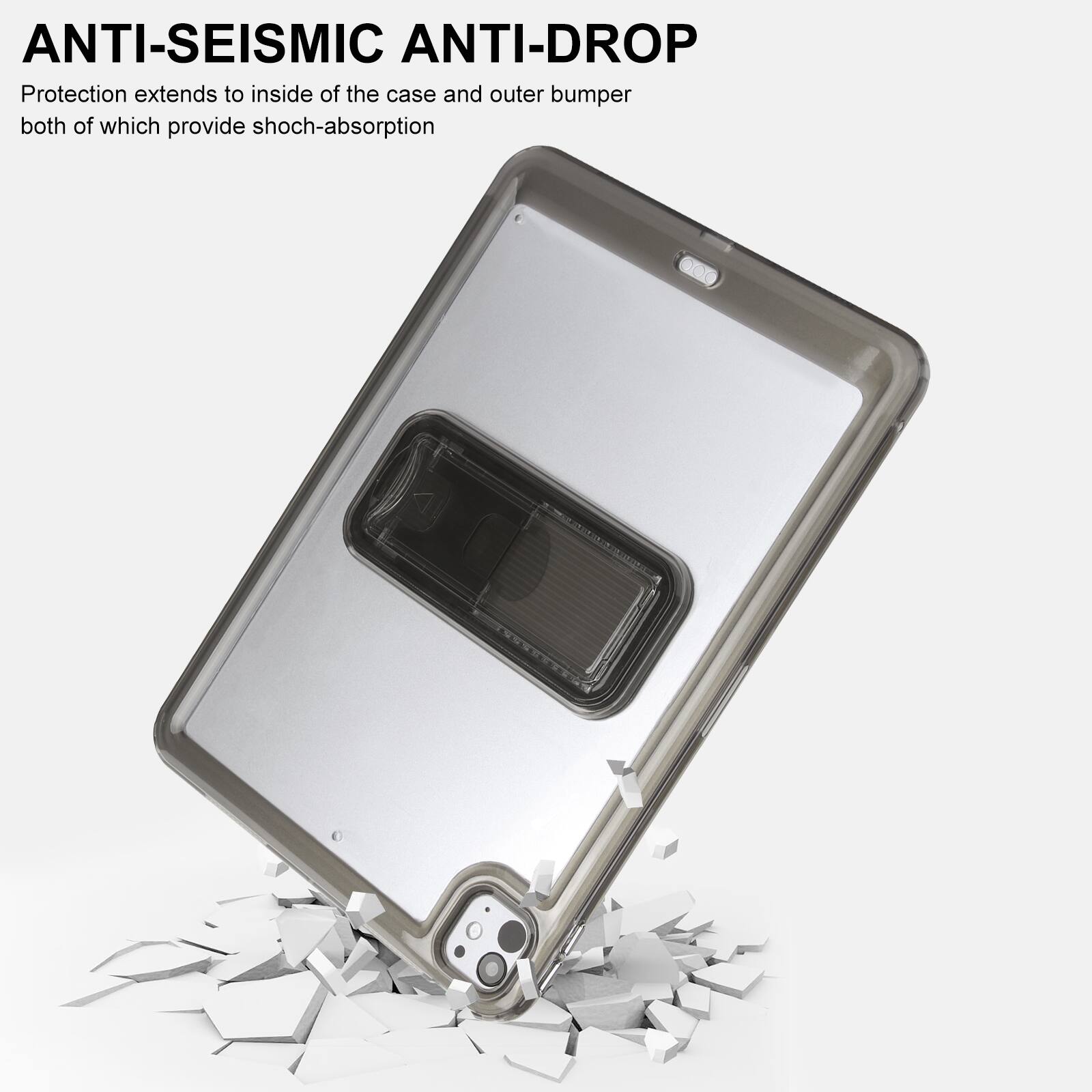ANTI-SEISMIC ANTI-DROP  
Protection extends to inside of the case and outer bumper both of which provide shock-absorption