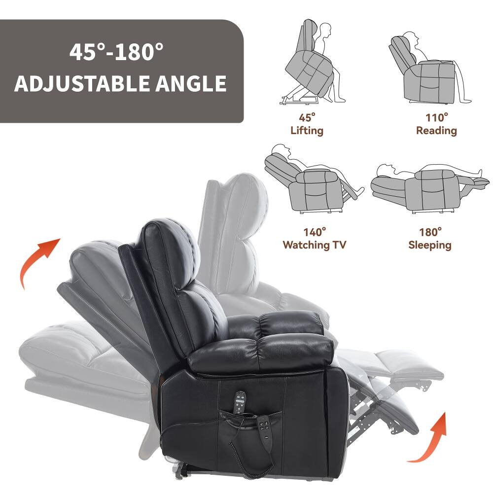 45°-180° ADJUSTABLE ANGLE

45° Lifting
110° Reading
140° Watching TV
180° Sleeping