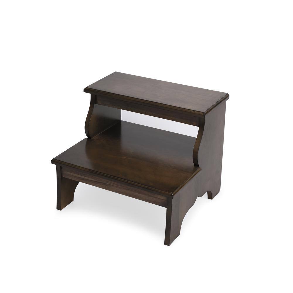 Alt View 1. Butler Specialty - Melrose Praline Step Stool - Dark Brown.