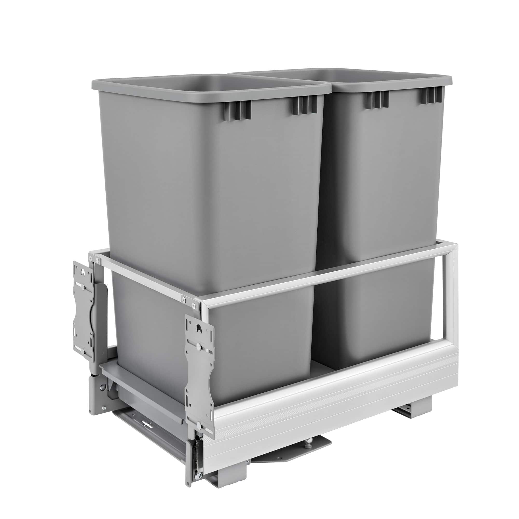 Rev-A-Shelf - Double Pullout Kitchen Trash Can 50 qt., 5149-2150DM-217 - Silver price history on PriceWatchPro