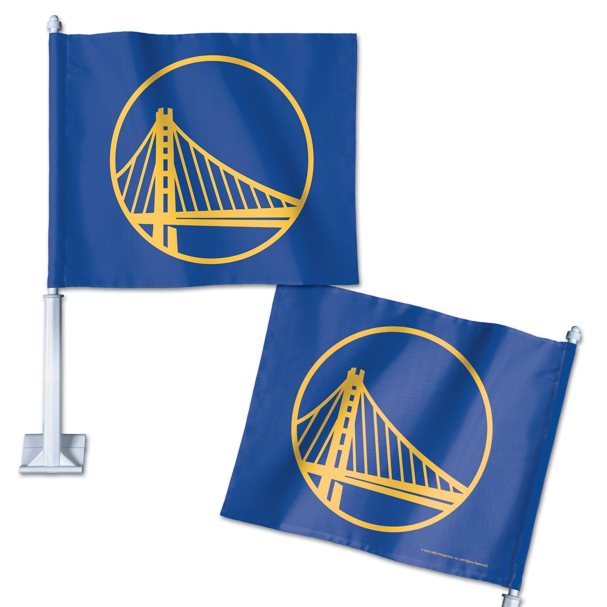 Alt View 2. WinCraft - Golden State Warriors Double-Sided Car Flag - Multicolor.