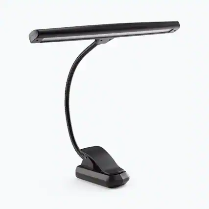 Front. On Stage Stands - On-Stage LED518 USB-Rechargeable Orchestra Light (Sheet-Music-Stand Lighting, Tabletop Base, Adjustable Gooseneck, High- - Black.