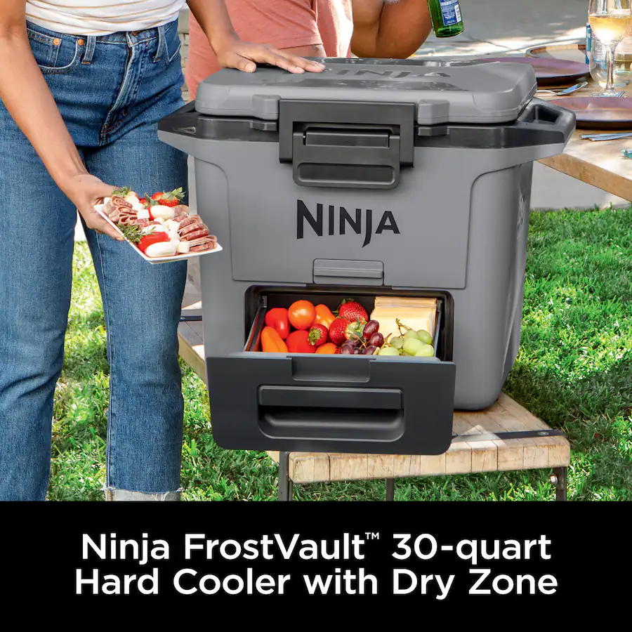 Ninja FrostVault 30qt Hard Cooler With Dry Zone Slate Gray FB131GY ninja-frostvault-30qt-hard-cooler-with-dry-zone-slate-gray-fb131gy