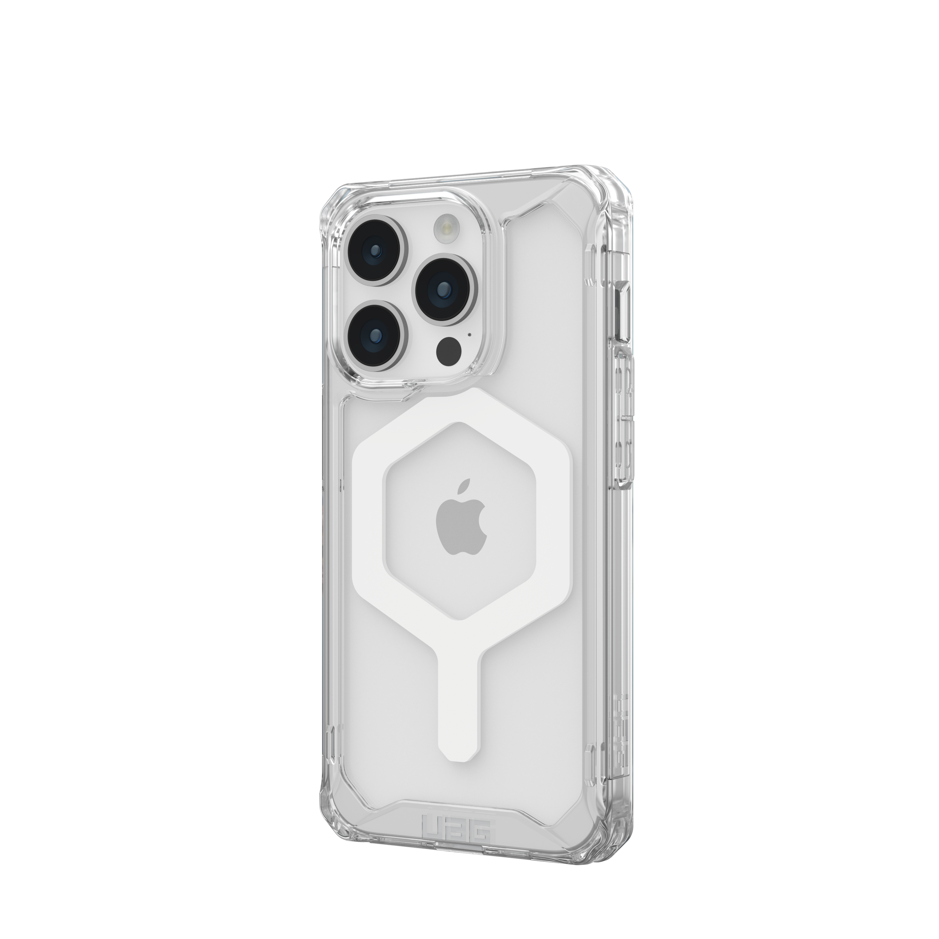 Angle. UAG - Plyo Pro Series Case with Magsafe for Apple iPhone 15 Pro - Ice/White.