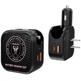 Keyscaper - Inter Miami CF Text Backdrop Design USB Charger - Multicolor