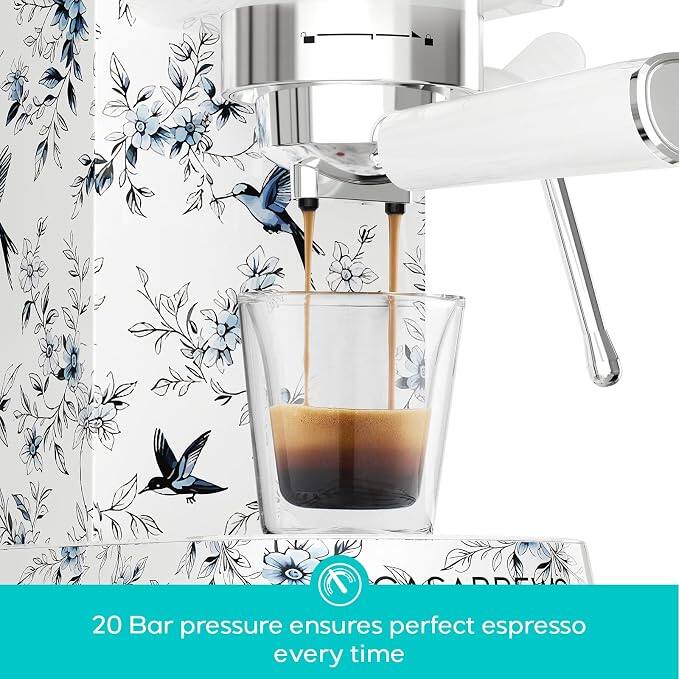 20 Bar pressure ensures perfect espresso every time