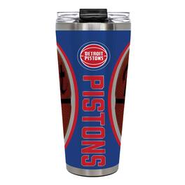 Great American Products - Detroit Pistons 32oz. Big Slim Game Ball Travel Tumbler - Brown