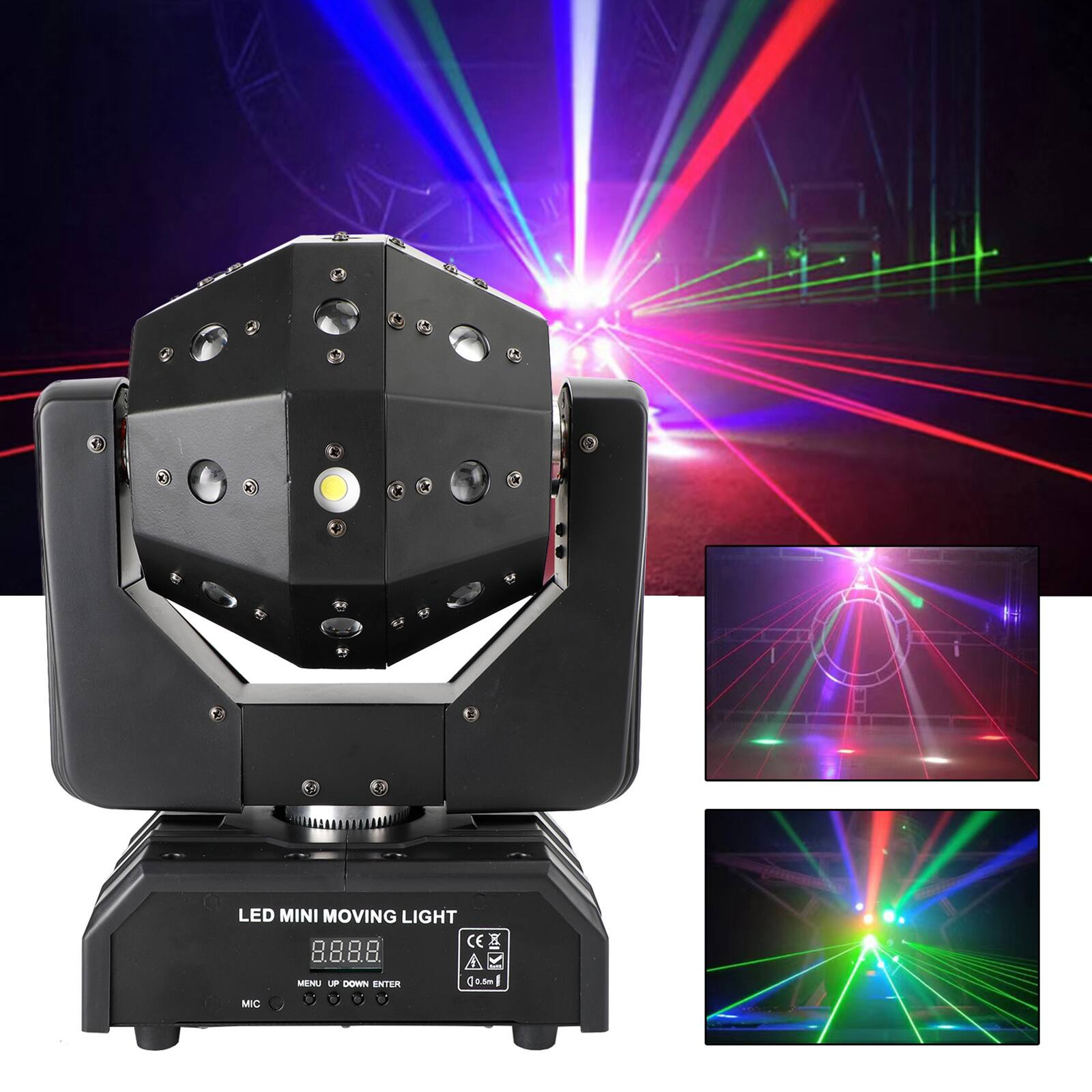 LED MINI MOVING LIGHT CE 8
MENU UP DOWN ENTER
(10.5m)
MIC