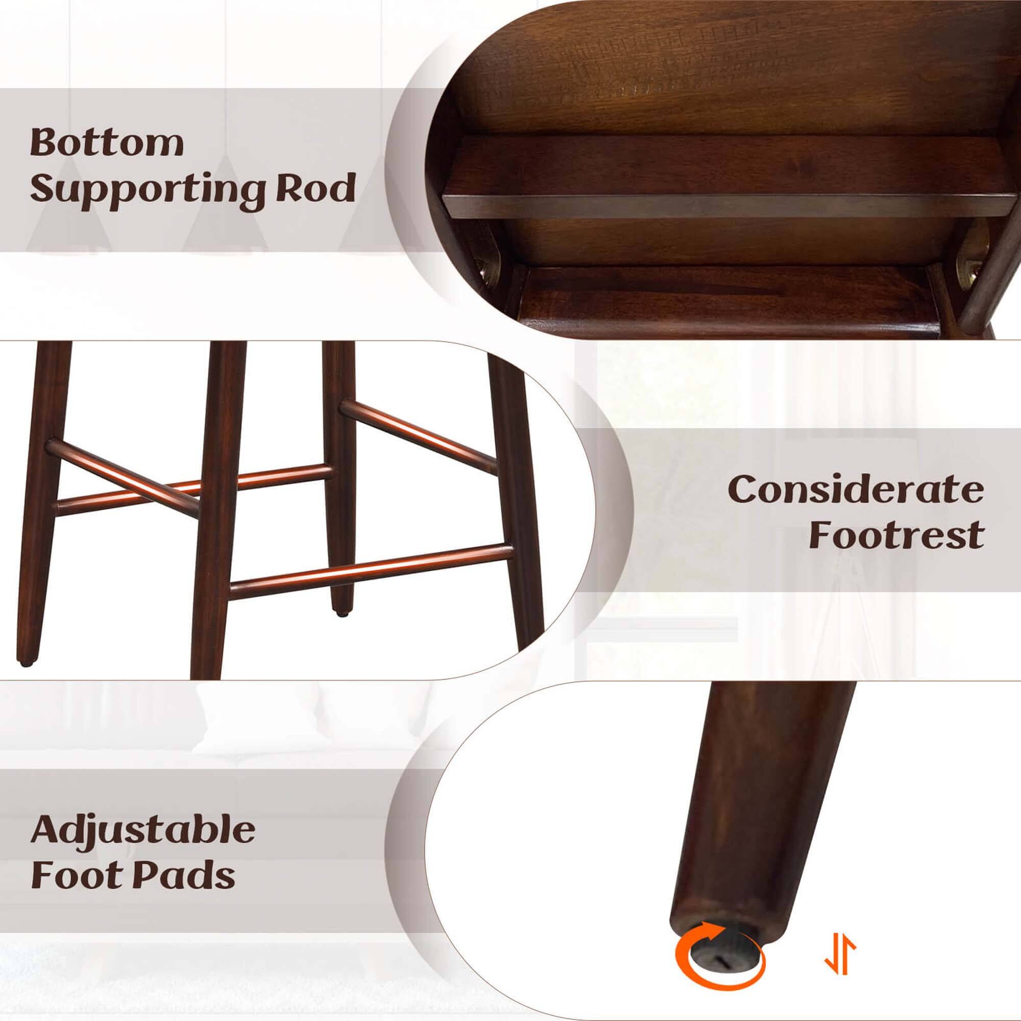 Bottom Supporting Rod Considerate Footrest Adjustable Foot Pads