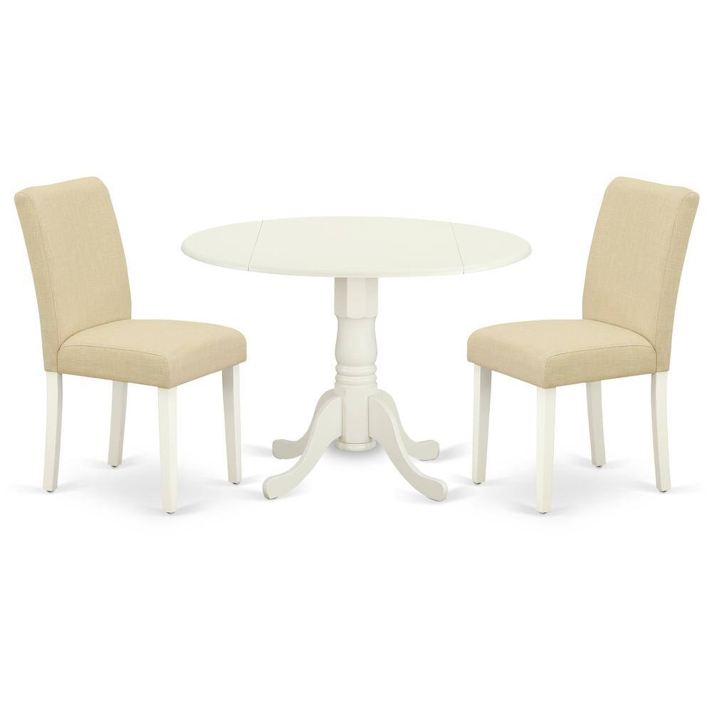 East West Furniture - Dining Room Set Linen White - Brown price history on PriceWatchPro