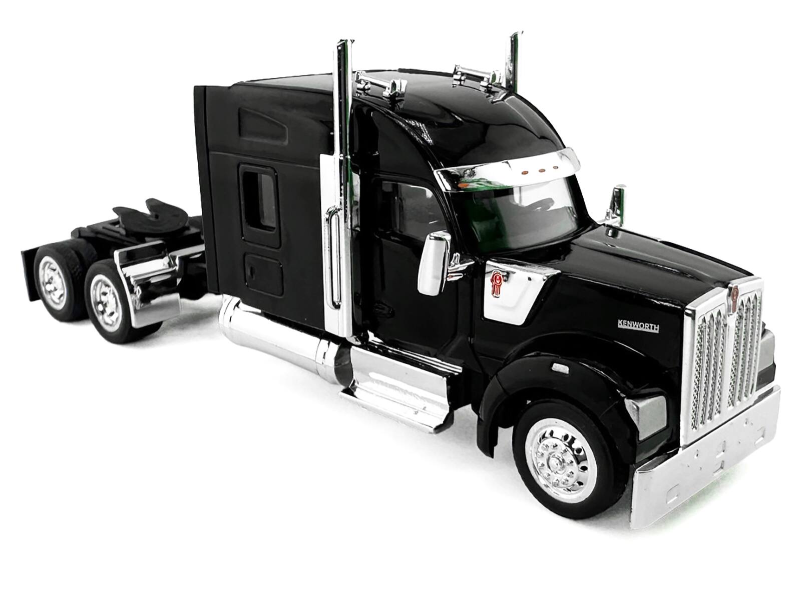 Alt View 1. HO Logistics Replicas - Kenworth W990 with Stand Up Sleeper Cab Black 1/87 (HO) Scale Plastic Model Car by HO Logistics.