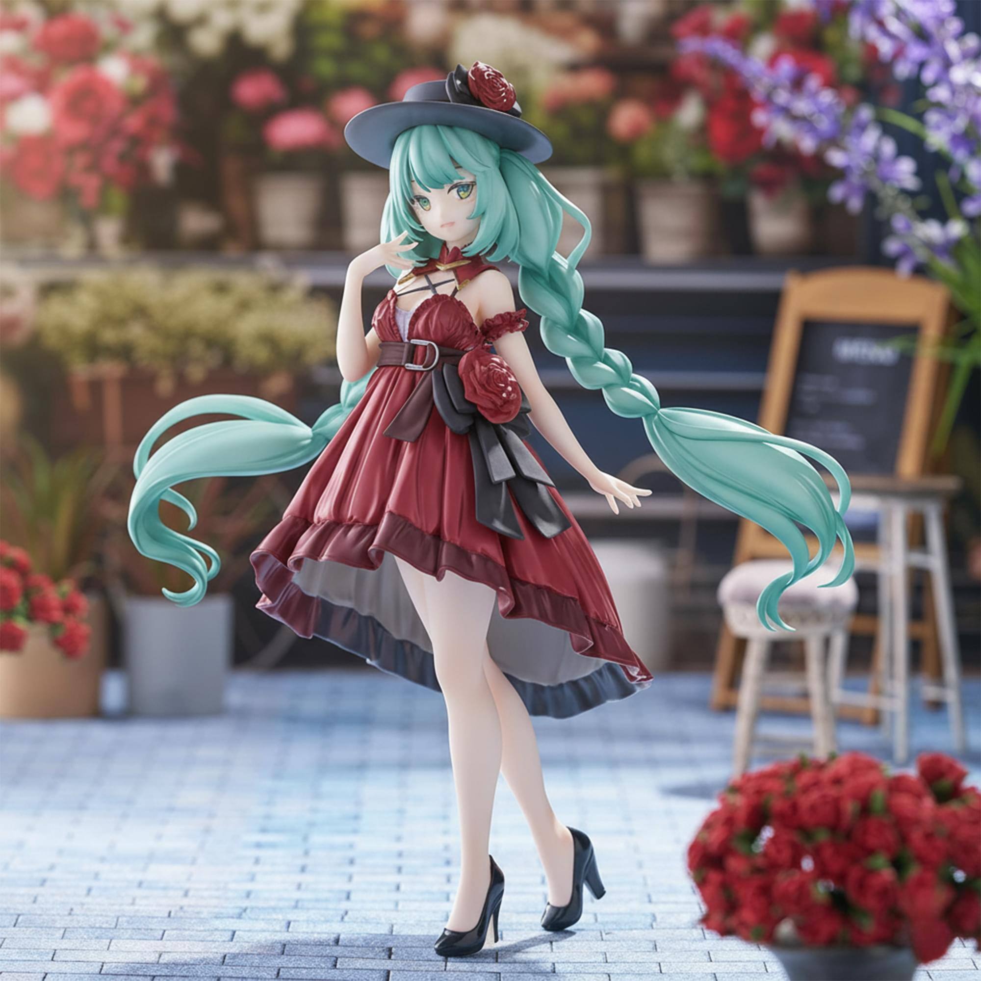 Alt View 5. Little Buddy - Hatsune Miku Trio-Try-iT Prize Figure | Red Outing Dress Ver. - Red.