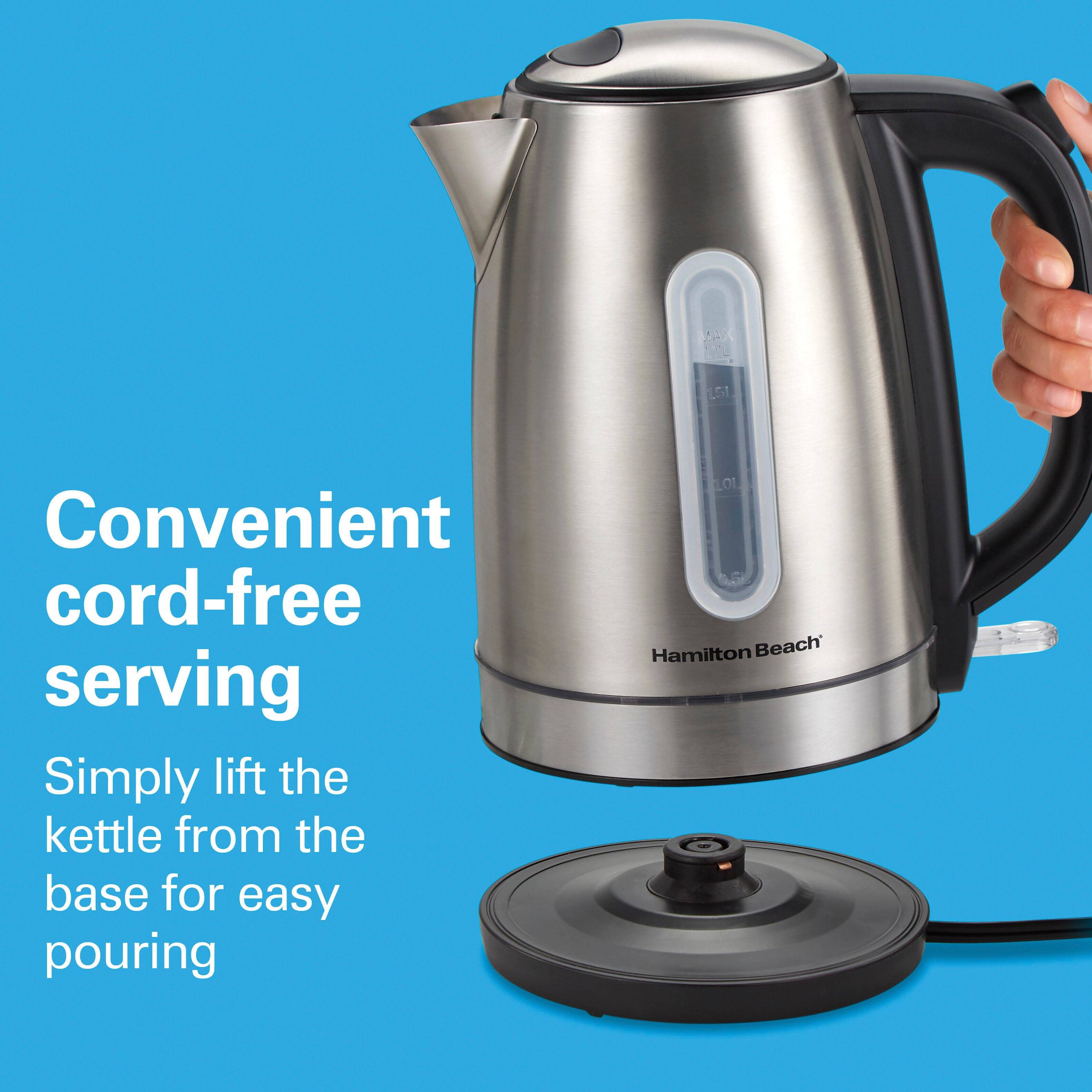 2014
1,51
Convenient cord-free serving Simply lift the kettle from the base for easy pouring
LOL Hamilton Beach