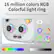 16 Million Colors RGB Colorful Light Ring: 6 Adjustable Light Effects, Lights Can Be Freely Turned On or Off, Controlled at Will.