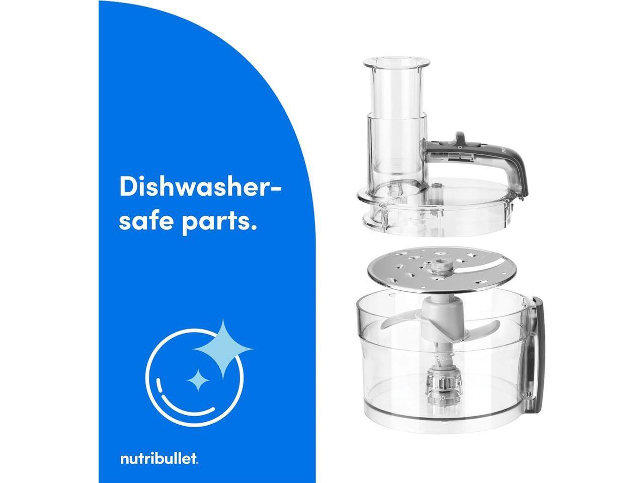Dishwasher-safe parts.  
nutribullet.