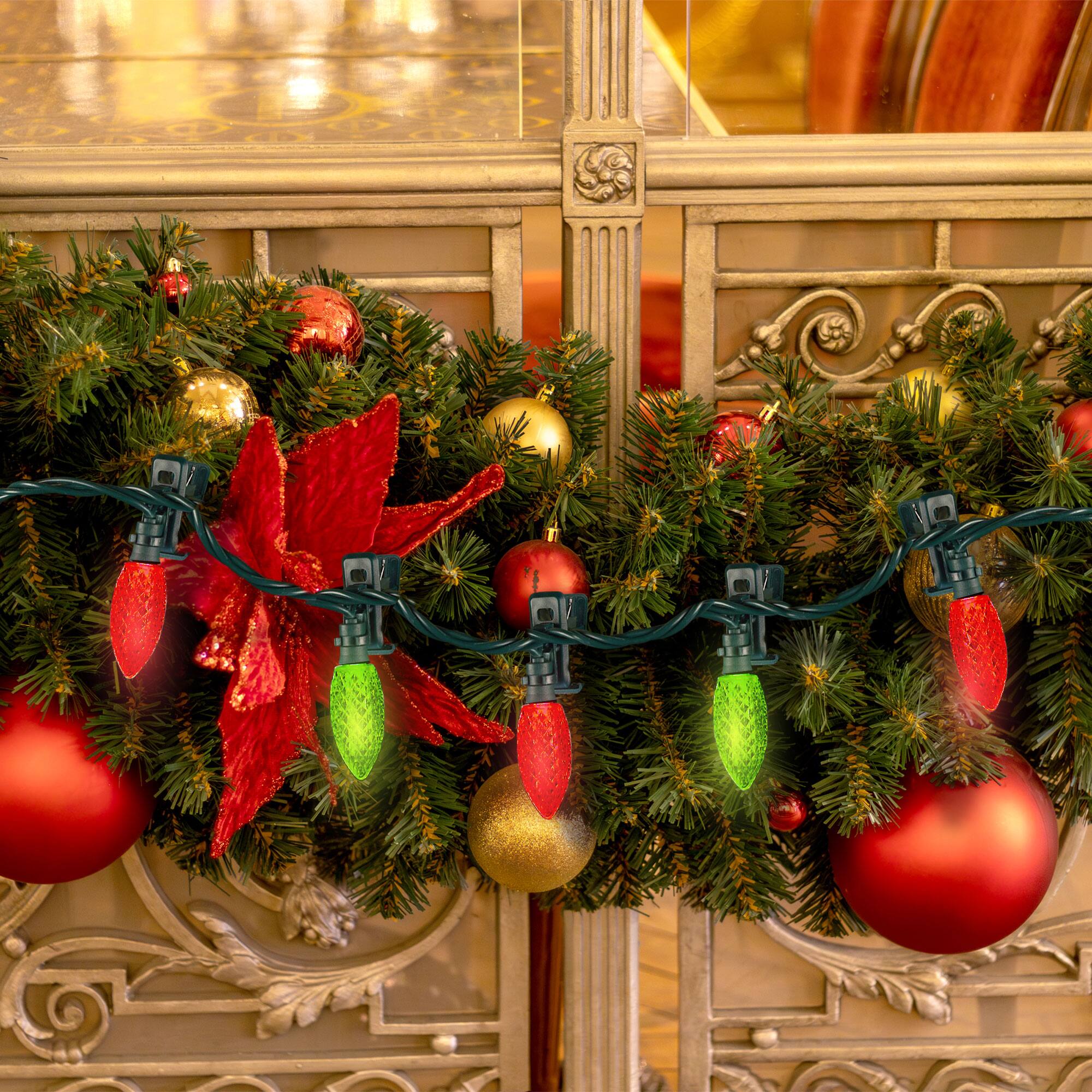 Alt View 5. NOMA - NOMA Quick Clip C9 LED Christmas String Lights, 100 Multicolored Bulbs (4 Pack).