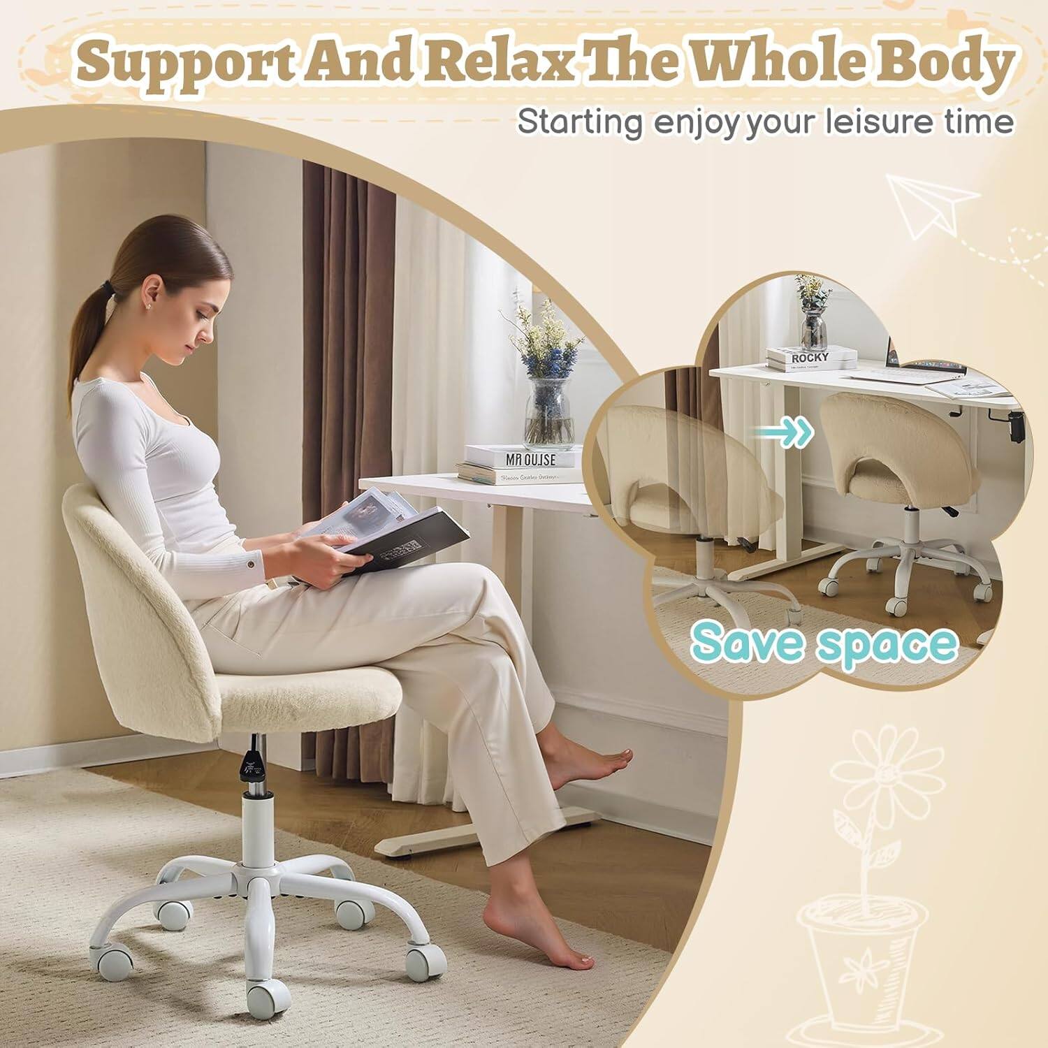 Support And Relax The Whole Body  
Starting enjoy your leisure time  

ROCKY M OUISE  

Save space