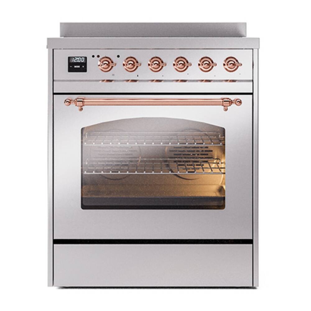 Alt View 1. ILVE - ILVE Nostalgie II 30 inch Induction Range with 4 Induction Elements (Stainless Steel) - Stainless Steel.