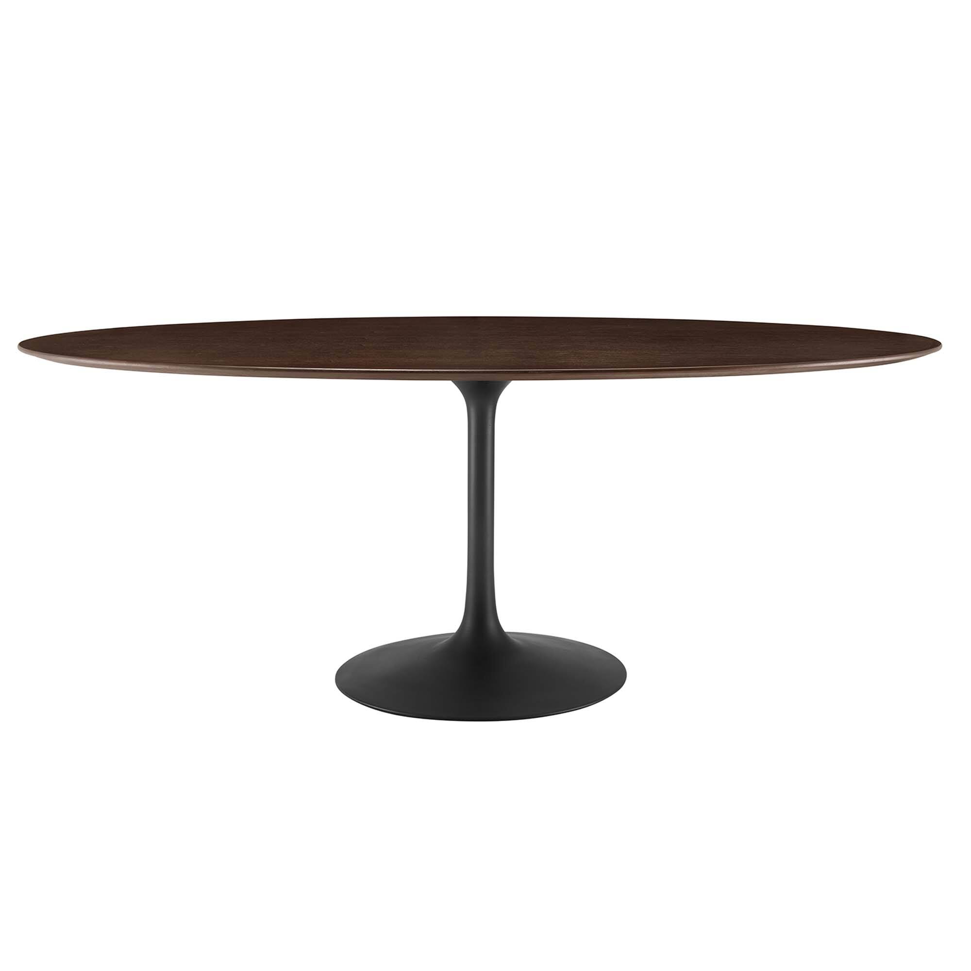 Front. Modway - Lippa 78" Oval Wood Dining Table by Modway - Black Cherry Walnut.