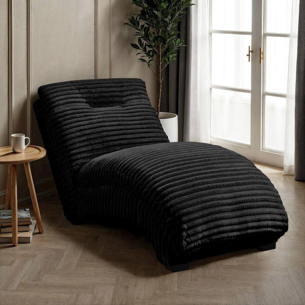 Alt View 3. Picket House Furnishings - Victoria Chaise in Masis Black - Black.
