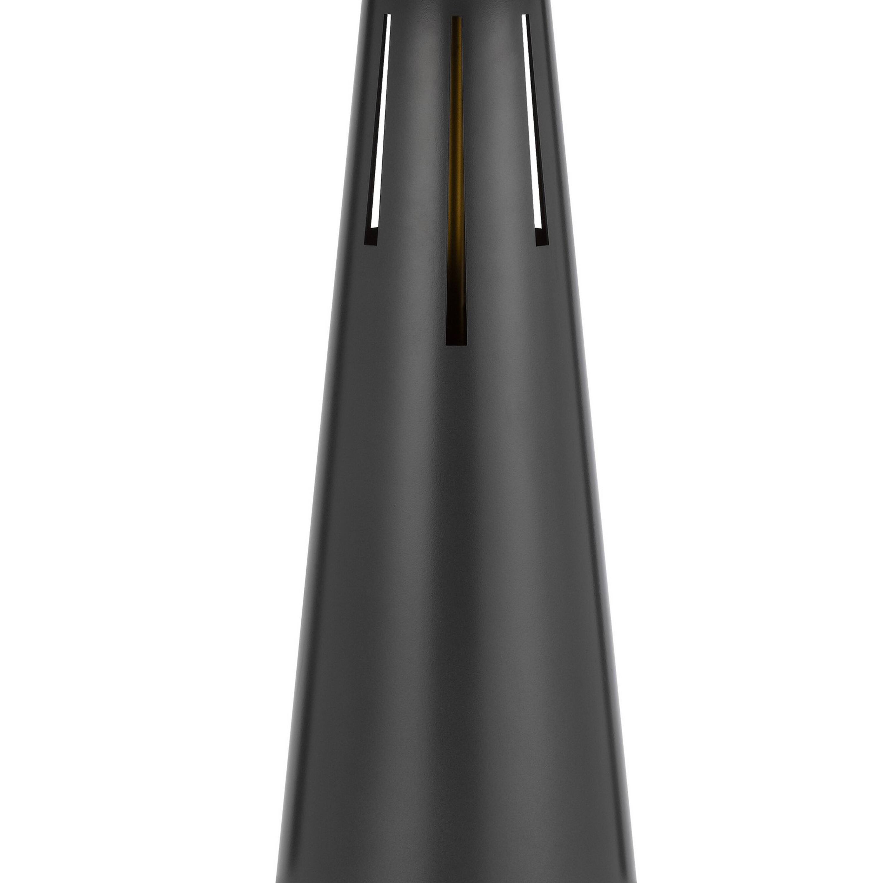 Left. Manhattan Lane - Tiy 30 Inch Table Lamp, Hardback Drum Shade, Iron Cone Base - Gray, Off White.