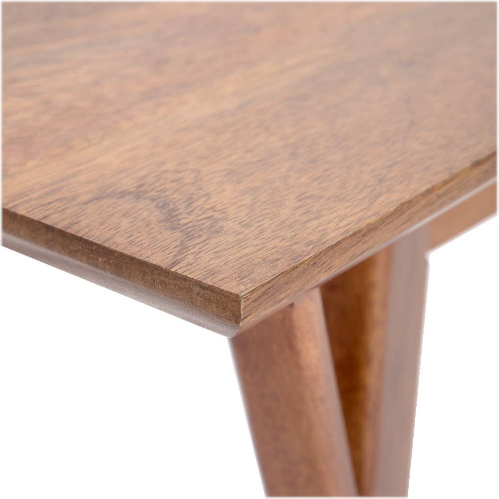 Alt View 14. Finch - Stratford Rectangular Mid-Century Solid Mango Wood Backless Bench - Walnut Brown.
