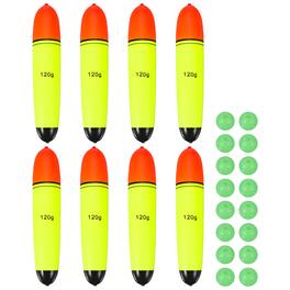 Unique Bargains - Fishing Slip Bobbers, EVA Foam Slip Floats with Beads, 4.2 oz Floatage & 8pcs - Fits Perch/Carp/Bass, Salt/Freshwater - Red, Yellow